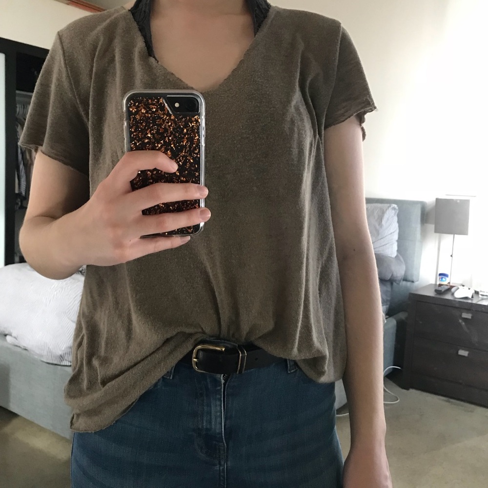 Tan colored V neck!